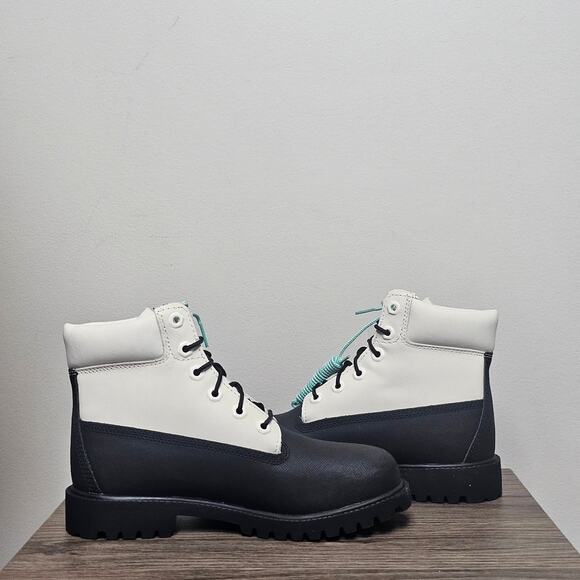 Timberland Unisex 6" Water Resistant Boots Women's 6 Black/White #539820 NWB - Picture 3 of 9